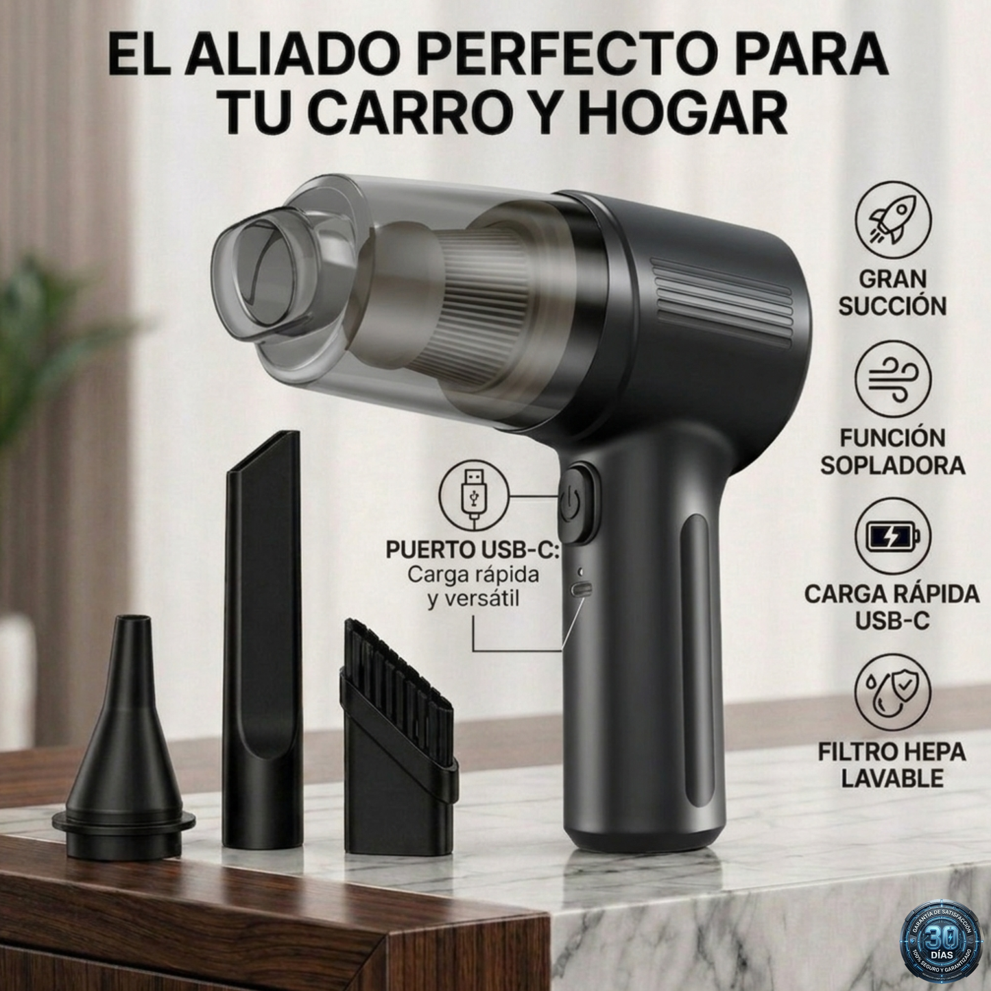 MasterVac Pro™ 2x1 - Combo Familiar (Hogar y Carro)